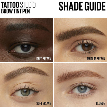 Tattoostudio Brow Tint Pen Makeup, Soft Brown, 0.037 Fl. Oz.