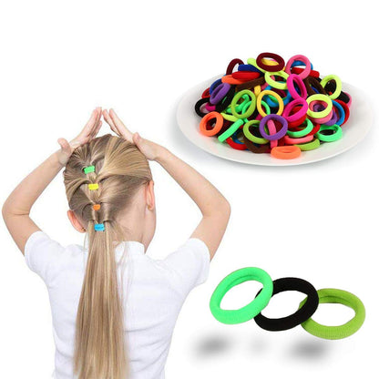 Baby Hair Ties, Cotton Toddler Hair Ties for Girls and Kids, Multicolor Small Seamless Hair Bands Elastic Ponytail Holders(15 Colors)