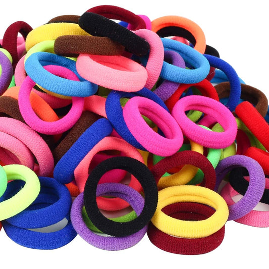 Baby Hair Ties, Cotton Toddler Hair Ties for Girls and Kids, Multicolor Small Seamless Hair Bands Elastic Ponytail Holders(15 Colors)