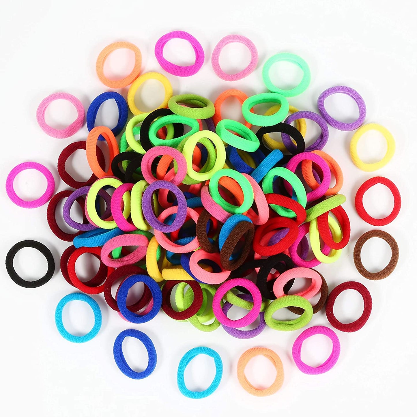Baby Hair Ties, Cotton Toddler Hair Ties for Girls and Kids, Multicolor Small Seamless Hair Bands Elastic Ponytail Holders(15 Colors)